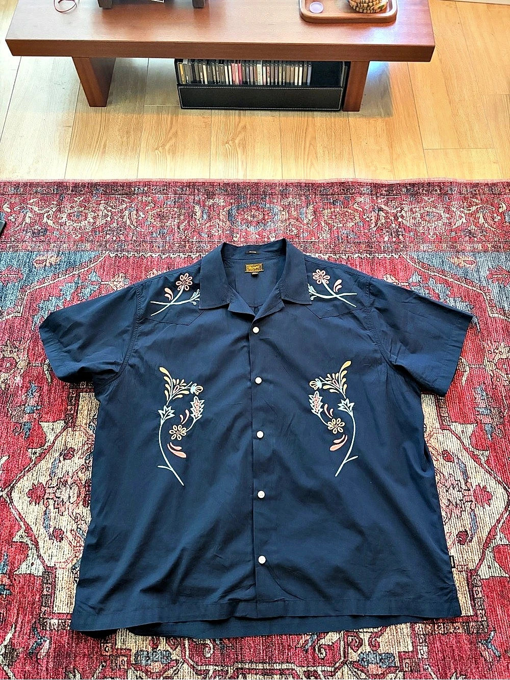Wrangler Embroidered SS Camp Shirt - 100% Cotton